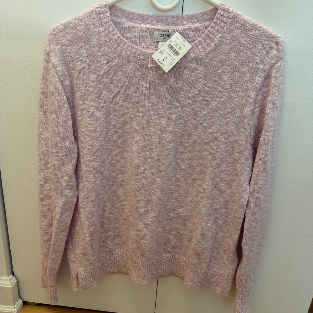 J. Crew Marled Lavender-Pink Crewneck Sweater